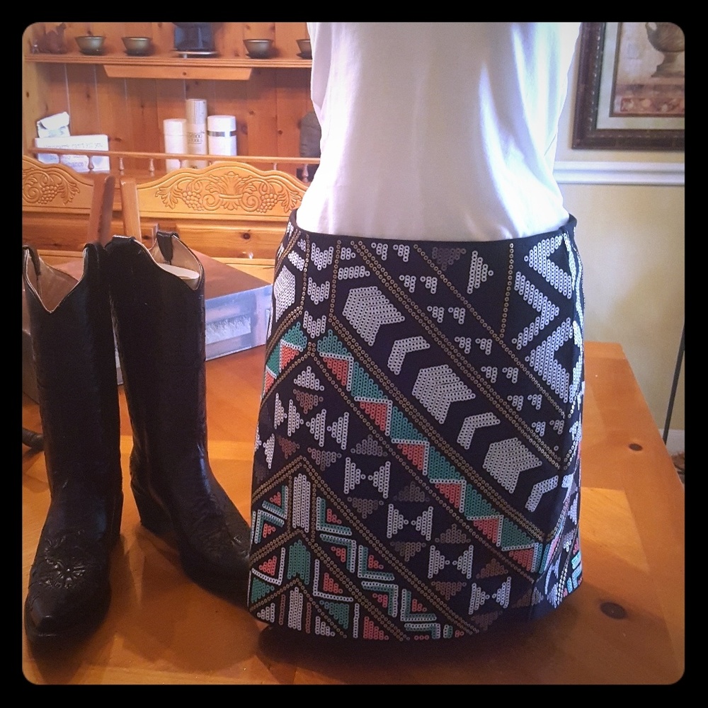 EXPRESS SEQUINED SKIRT